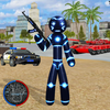 Miami black Iron Stickman Rope Hero Open World ícone