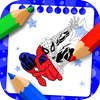 spider super heroes coloring man cartoon boy hero ícone