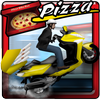 Pizza Bike Delivery Boy ícone