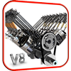 V8 Motor 3D Papel De Parede ícone