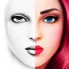 Download and color: Grayscale MakeUp Face Charts ícone